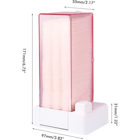 Automatischer Spender für Make-up-Entferner-Pads mit Druckfunktion, Spender für Kosmetik-Wattestäbchen, Wattepad-Organizer. (1/5)
