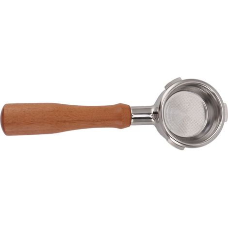 Filtre à café 58 mm à 3 anses, en acier inoxydable, sans fond, accessoire pour Barsetto E, rouge, bois de rose (1/5)