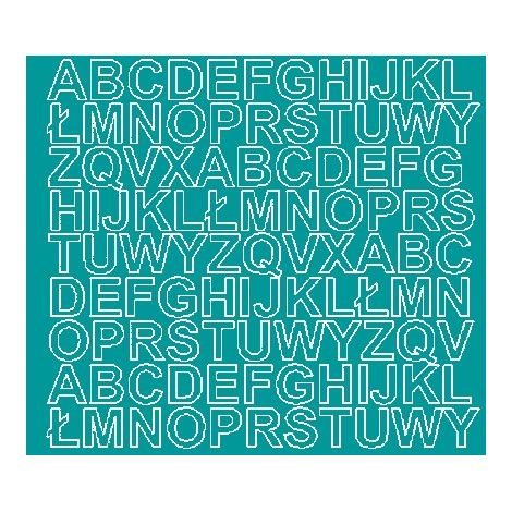 Adesivi autoadesivi con lettere, 2 cm, turchese lucido (1/2)