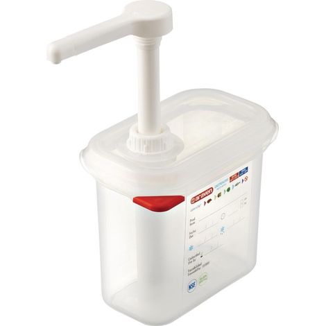 Distributeur de Sauce GN 1/9 Transparent - 1,5 L - Araven