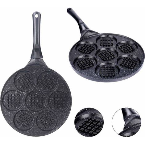 TRADE SHOP - Padella Antiaderente Per Waffle A 7 Cialde Rotonde Accessori Per Cucinare Casa - (1/2)