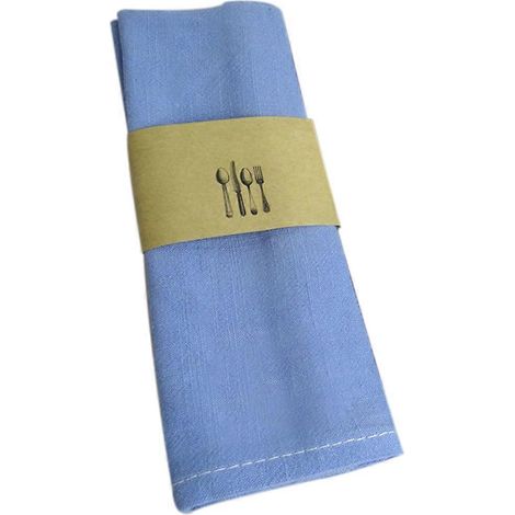 Lot de 5 serviettes de table blanches de qualité supérieure en tissu scuba, infroissables et réutilisables (1/5)