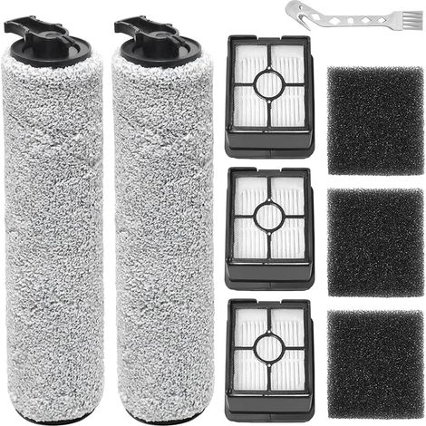 FOREHILL Rouleaux de Brosse Accessoires rechange pour Bissell CrossWave HF3 3598N Aspirateur eau et poussire, 2 rouleaux de brosse + 3 filtres (1/5)