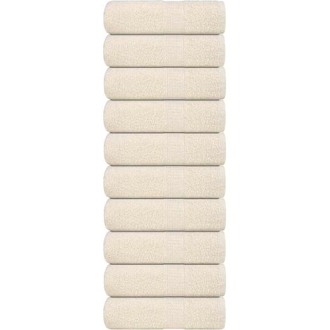 Serviettes d'invités FROGN, lot de 10, couleur crème, 30 x 50 cm, 360 g/m²