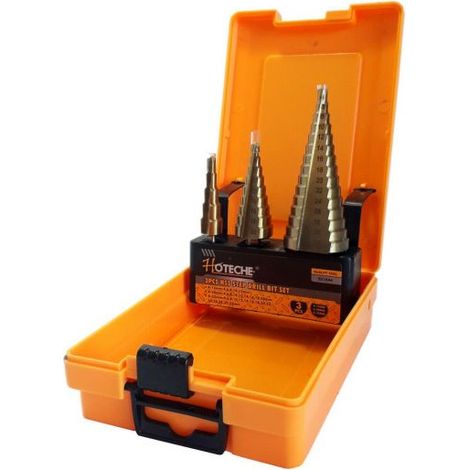 Kit Set Fresa Per Metallo Ferro a Gradini Scalini 4-12 4-20 4-32 mm NO.501044 (1/5)