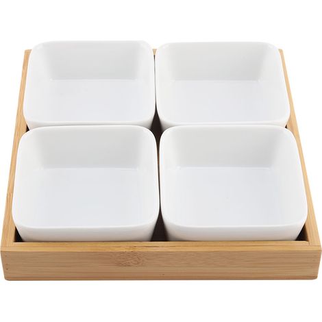 Four Grids Multifunctional EcO friendly Dried Fruit Tray Candy Snack Plate Holder for Home (1/5)