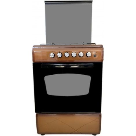 Cucina Larel 4 Fuochi 60×60 Forno gas + grill Colore Marrone L6005M (1/4)