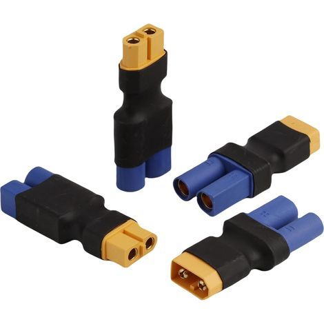 Stück drahtlose Stromwandler-Adapter, XT60 auf EC5 und EC5 auf XT60, Stecker und Buchse, für RC-Drohnenakkus, Modellautos und Flugzeuge (1/5)