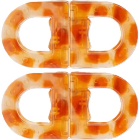 Pinza para el cabello magnética inteligente, una pinza para el cabello magnética inteligente, creativa y práctica (estampado de leopardo naranja). (1/5)