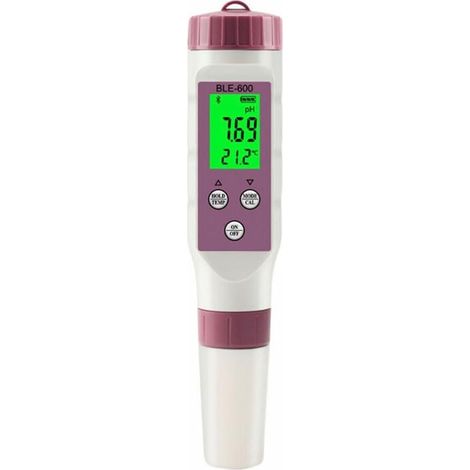 Testeur de qualité de l'eau numérique 7 en 1 (température, ORP, salinité, densité, pH), stylo testeur de pH étanche pour piscines, aquariums et hydroponie.