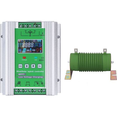 1000W Hybrid Wind/Solar Charge Controller - High Efficiency Regulator for Field Monitoring DC12V 24V 48V (1/5)