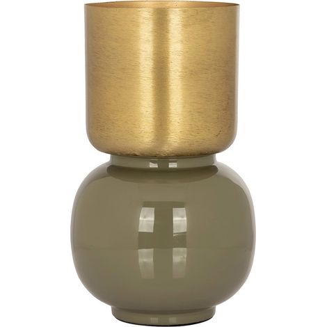 Vase Clover Design Élégant et Moderne - Teinte dorée mat et beige élégant (1/5)