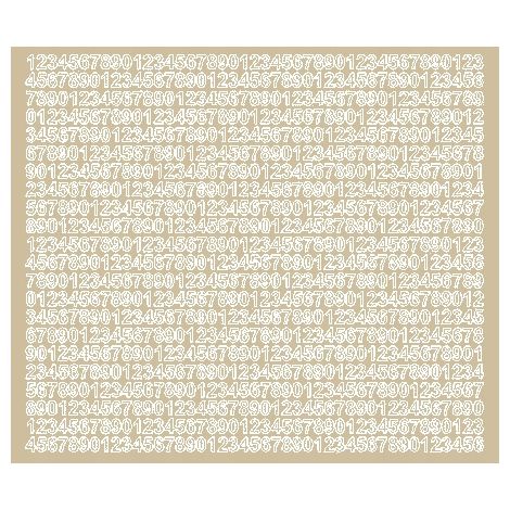 Adesivi numerici autoadesivi da 7 mm, beige opaco (1/2)