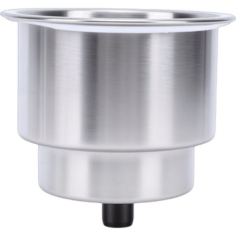Porte-Boisson en Acier Inoxydable, Bouteille avec Trou de Vidange, Antidérapant, pour Bateaux, Yachts, Camping-Cars, Camping-Car, Table de -Car, Support de Tableau de (1/5)