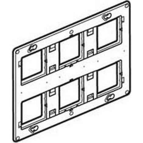 Legrand 080266 - Batibox large format support - Prog Mosaic - 2 x 3 posts - 2 x 6/8 mod