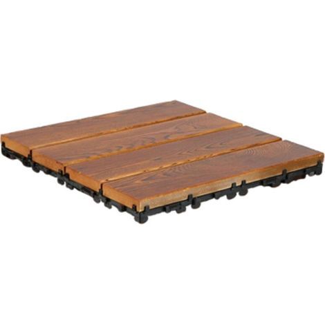 Decking board, wooden tiles, 30 x 30 cm, (set of 1) (1/5)