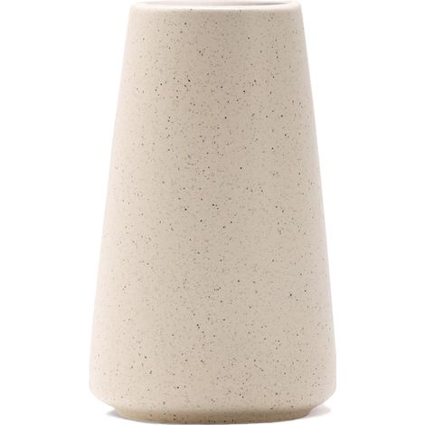 Vase en céramique beige, ton neutre, 15 cm, style bohème, vase ivoire minimaliste moderne, idéal pour décorer une table, une chambre ou un salon