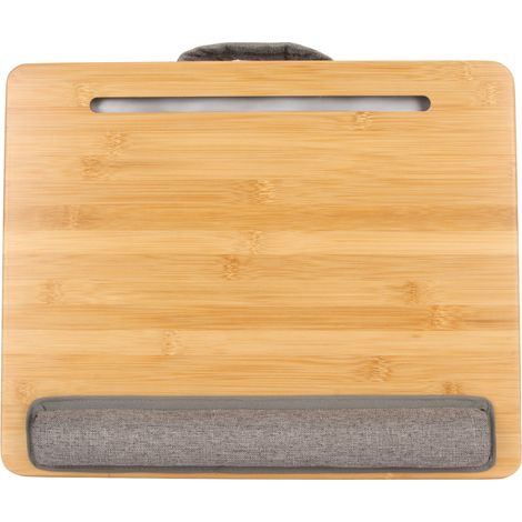 Bureau portable inclinable avec coussin confortable, léger, support pour tablette et ordinateur portable, idéal pour la maison. (1/5)