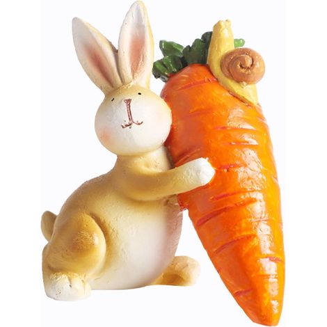 Figurine Lapin - Résine - Décoration Intérieure pour Salon Bureau Chambre - 1 Pièce