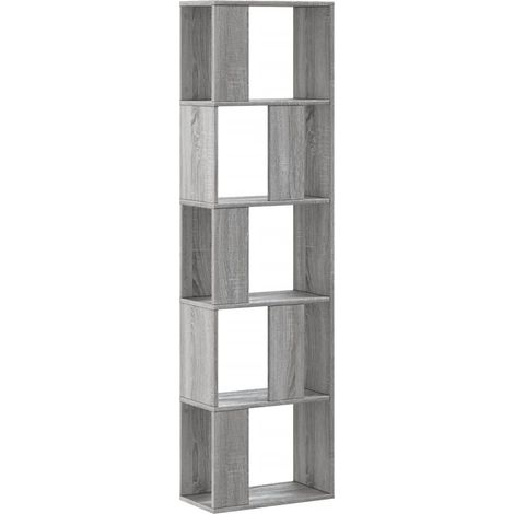 vidaXL Libreria 5Ripiani Grigio Sonoma 45x23,5x162,5 Legno (1/5)