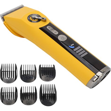 Tondeuse à cheveux 3 vitesses avec écran LCD, puissante, longue durée de vie, rechargeable, pour coiffeur, prise US 100-240 V (1/5)