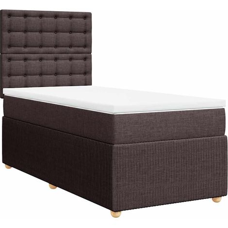 Maison Exclusive - Boxspringbett mit Matratze Dunkelbraun 100x200