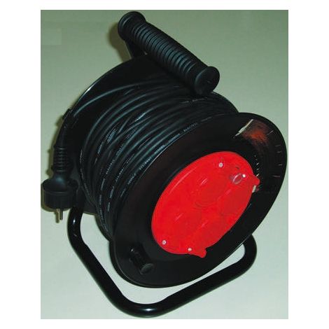 Enrouleur 25m, 4 prises FR 2P+T 16A, IP44 ( Prix pour 1 )