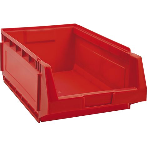 Contenitore sovrapponibile componibile "C505" ad incastro in PEHD - Rosso - Mobil Plastic