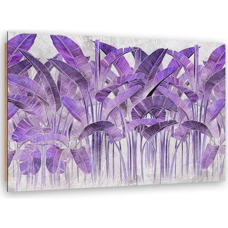 Quadro deco panel, Foglie di banana viola - 90x60 (1/5)