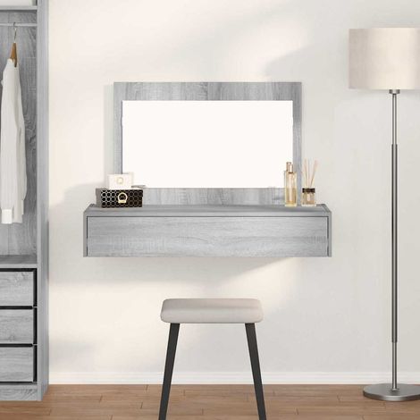 Schminktisch mit Schubladen Grau 100 x 40 x 70 cm Holzwerkstoff