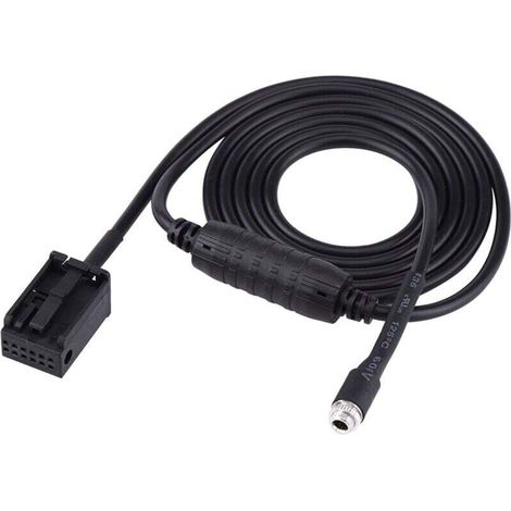 Câble Adaptateur auxiliaire de Voiture câble Adaptateur auxiliaire Femelle Noir adapté pour E85 E86 Z4 CD X3 E83 12 Broches pour (1/4)