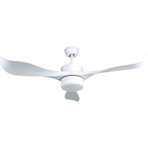 Ventilatore da soffitto Kota con luce CCT regolabile e comando Ø132 3 pale DC Bianco