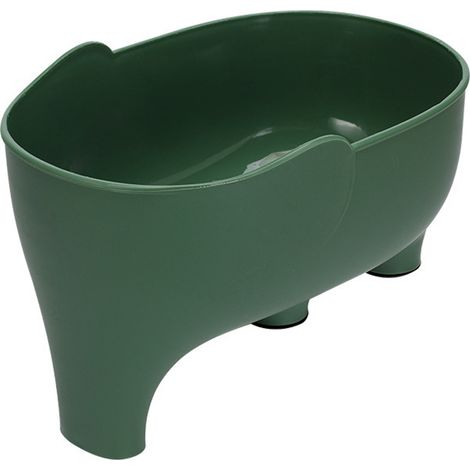 Filtre De Lavage - Pour Légumes Et Fruits - À Percer - Design Éléphant - 12 cm x 12 cm x 8 cm - Plastique PP - Blanc/Vert/Rose - 1 Pièce (1/5)