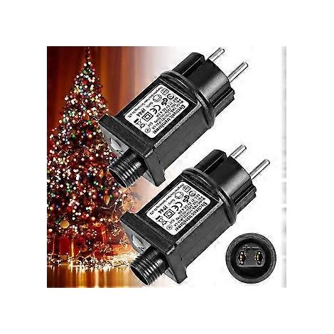 pice Transformateur 24V 6W LED d'Alimentation, Adaptateur Pilote Basse Tension Clignoteur IP44 avec 8 Modes, Minuterie et fonction Mmoire pour Guirl