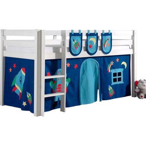 Pack - Lit Enfant, Tente & 3 Pochettes "Pino Astronaute II" Blanc (1/3)