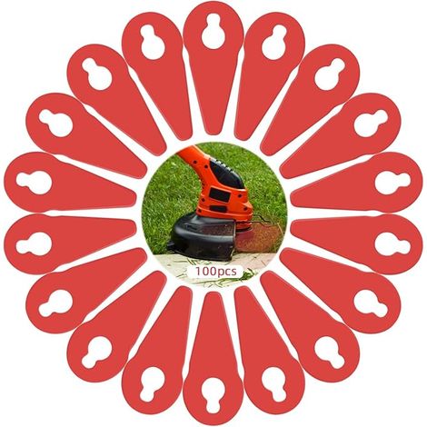 SHINING HOUSE Lames de Tondeuse 100pcs Lame Coupe Bordure pour Jardin pelouse Tondeuse Accessoires (1/5)