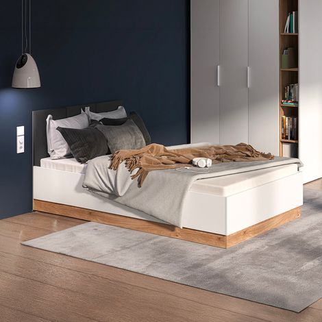Cama canapé 120x200 con somier Ronan Blanco (1/4)