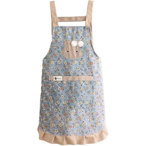 Küchenschürze für Damen mit Taschen, mehrlagige Latzschürze zum Kochen, Backen, Grillen und Gärtnern (Form 4) (1/5)