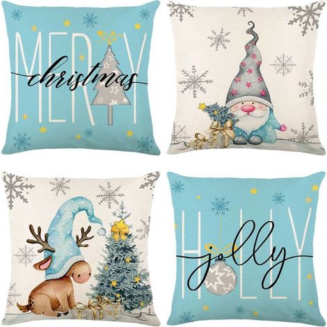 Hussenbezug – OKUMGGYJ – 4er-Set – 45 x 45 cm – Mehrfarbig – Polyester (1/5)