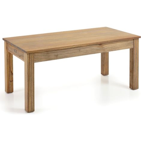 Table de repas rectangulaire extensible en bois massif naturel de Mindy Mazari 180-230-280cm (1/5)