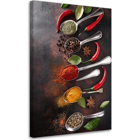 Tableau déco Épices Cuisine Alimentaire 40x60 (1/5)