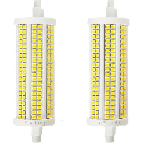 Ampoule LED R7s 118mm 30W Dimmables Blanc Chaud 3000K R7 Lampe Equivalent 300W Ampoule Halogène J118 LED Double Extrémité Lampe Lampes murales Linéaire les projecteurs, les appliques Lot de 2 (1/5)