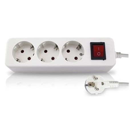 Mehrere Basis 3 Steckdosen mit Schalter 1,5 m Kabel GSC 0800211