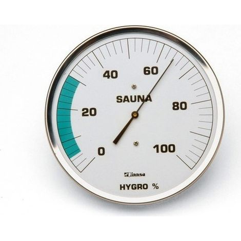 Sauna-Hygrometer mit 130 mm Skala - mit Flansch