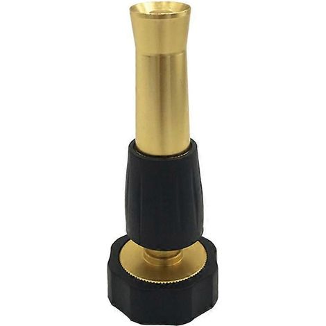 Garden Hose Heavy Duty Adjustable High-Pressure Water Nozzle Car Cleaning Black 4 Inch Solid Brass Hose Nozzle 1Set (1/5)