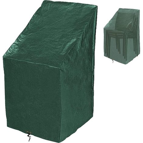 Stapelstuhl-Abdeckung für Gartenmöbel, wasserdicht, UV-Schutz, 68x96x110/150cm (1/5)