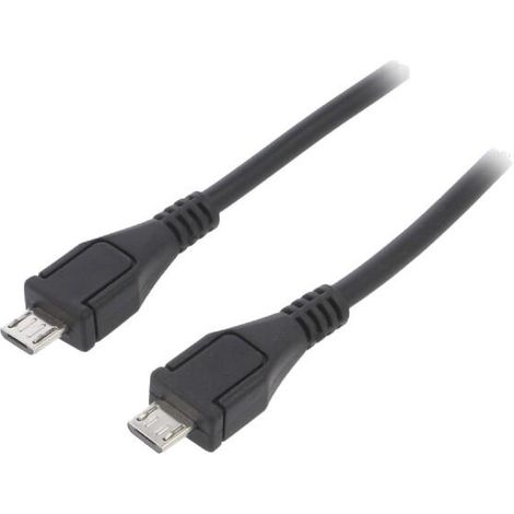 Cable- USB 2.0- USB B micro prise.de deux cotes- nickele- 0.6m