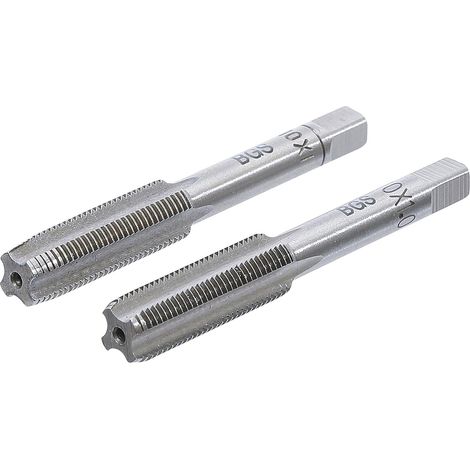 2 Pièces - Taraud - Filière - Filetage Métrique M10 x 1,0 mm - Acier à Outils GCr15 - Pour Métal - Gris (1/3)