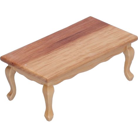 Table basse de salon pour maison de poupée miniature en bois à l'échelle 1/12, accessoire de modèle réduit. (1/5)
