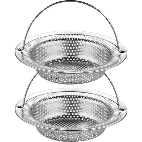 Grille Évier - 2 Pièces - Acier Inoxydable - Anti Obstruction - Cuisine et Salle de Bain (1/5)